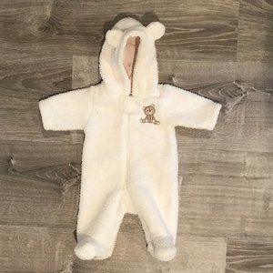 Carter's Newborn Infant Baby Fleece Bear Body Jacket - White
